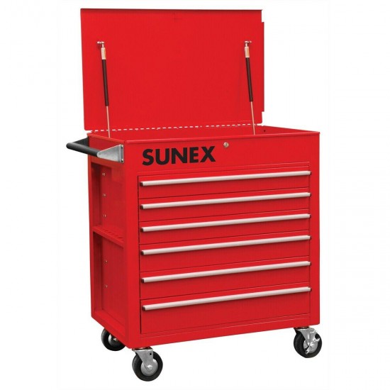 6 Full Drawer Professional Cart - Red SUN8057 Brand New!