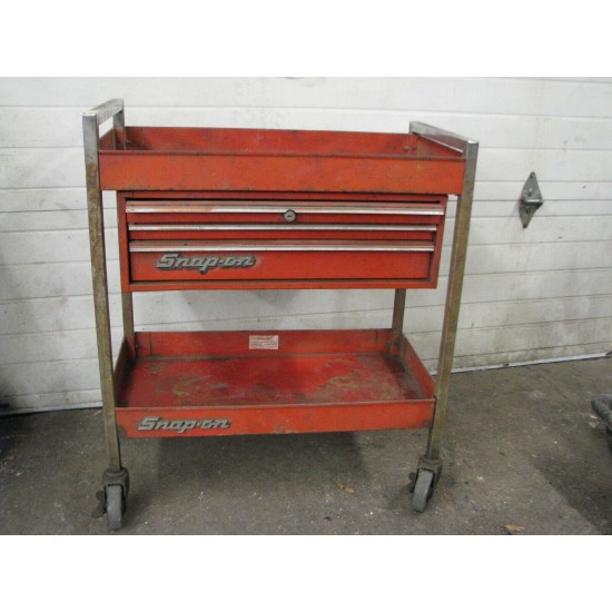 870 SNAP ON KR-488 ROLL CART 3 DRAWER KRA-429E 80's Structurally Sound Must Read
