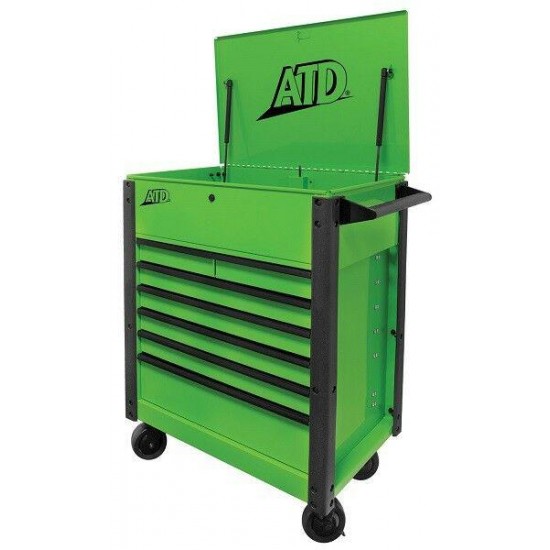 ATD Tools 70400A 7-Drawer Flip-Top Tool Cart, Green