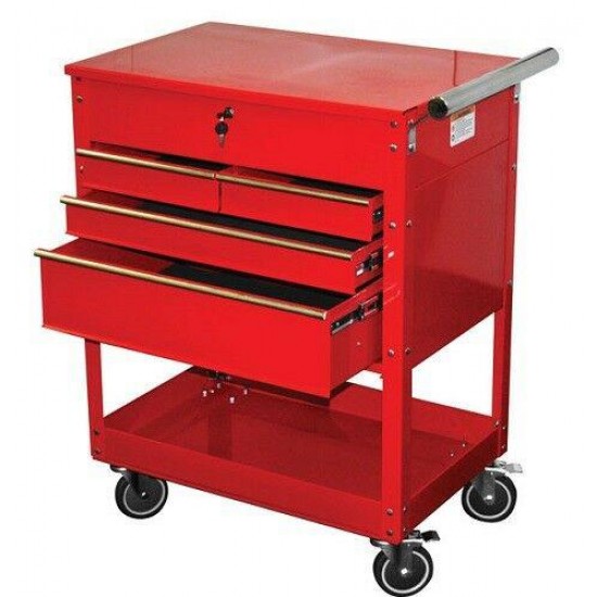 ATD Tools 7045 Professional 4-Drawer Service Cart, Red