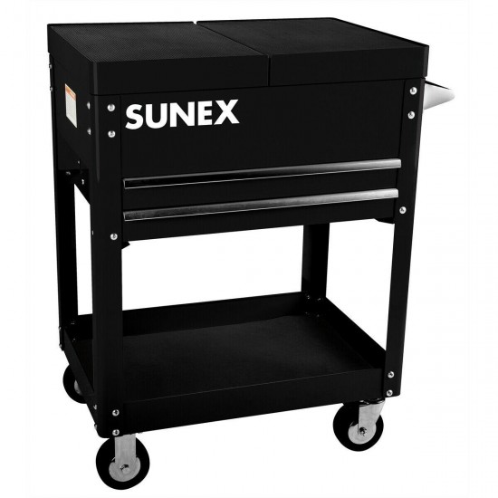 Compact Slide Top Utility Cart - Black SUN8035 Brand New!