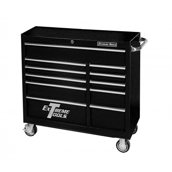 Extreme Tools PWS4111RCTXBK 41" 11-Drawer Standard Roller Cabinet Tool Chest, BK