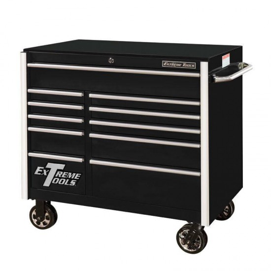 Extreme Tools RX412511RCBK RX Series 41" 11-Drawer Roller Cabinet - Black