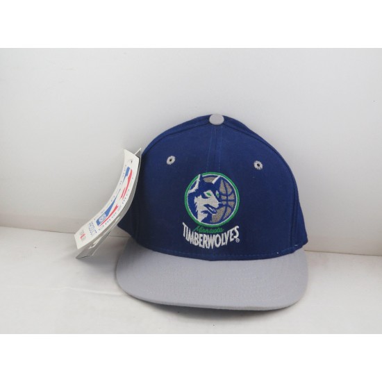 Minnesota Timberwolves Hat (VTG) - New Era Wool Model - Fitted 7 3/8