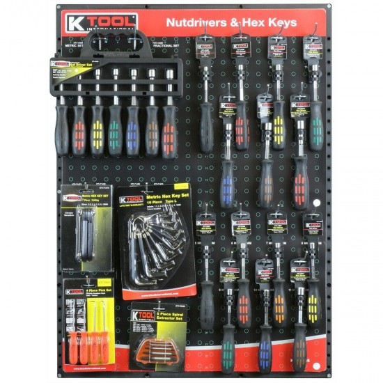 Nutdrivers and Hex Keys Display K Tool International KTI-0836