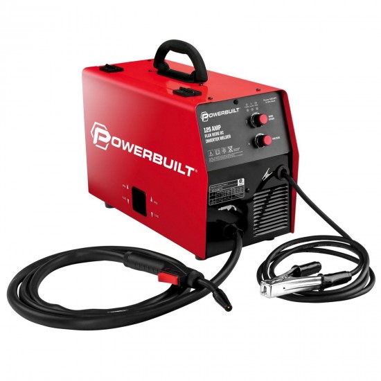 Powerbuilt 125A Portable IGBT Inverter Wire Feed MIG Flux Welder - 240131