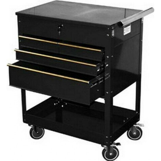 Professional 4-Drawer Service Cart, Black ATD-7046 Brand New!