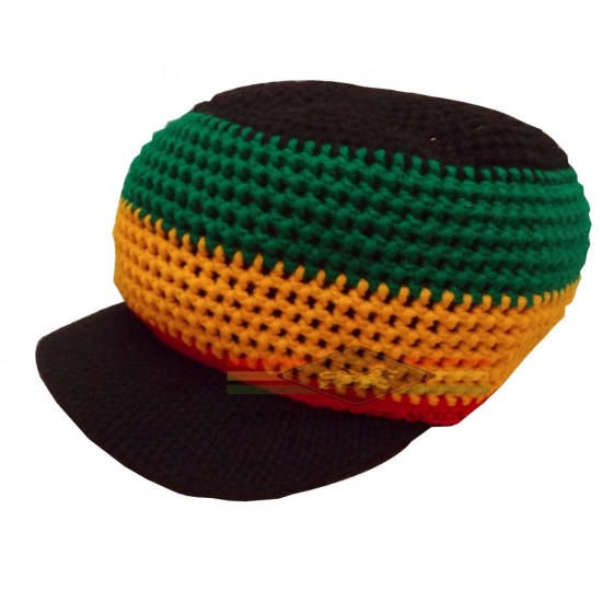 Rastafarian h crocheted hat RLW299
