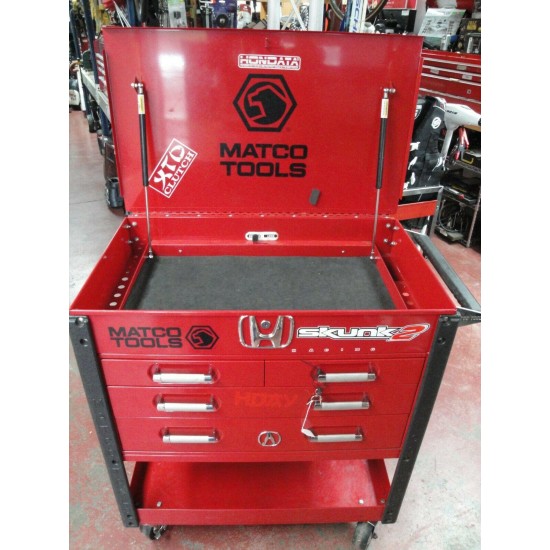 Red Matco Tools Heavy Duty 4 Drawer Service Cart Tool Box MSC4RQP