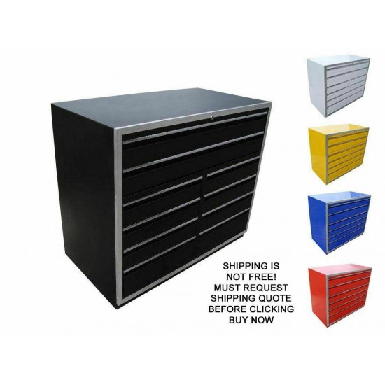 Redline 10 Drawer Cabinet Storage Organizer Trailer Aluminum Toolbox