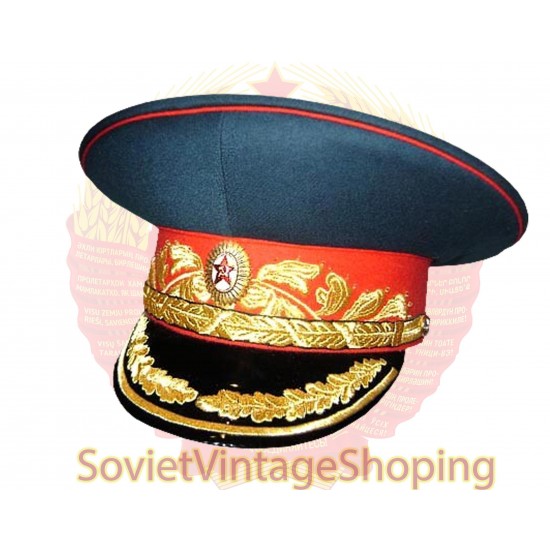Soviet Army Marshal visor cap Russian military Marshal Embroi ry visor hat