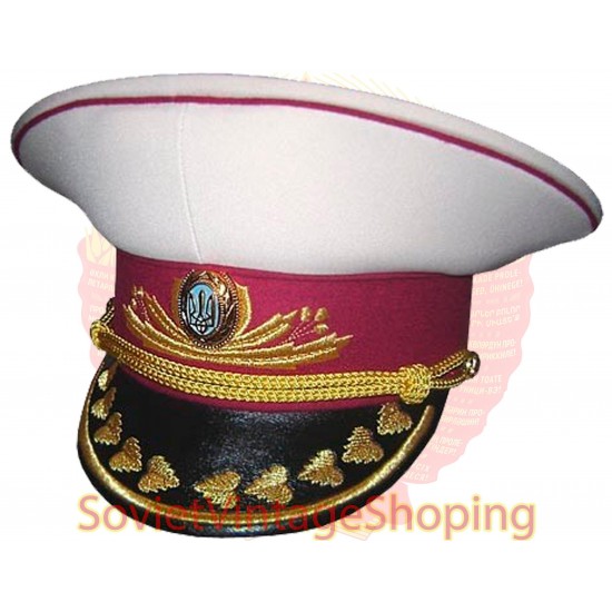 Ukraine Army Visor white Hat Soviet Military Visor Cap