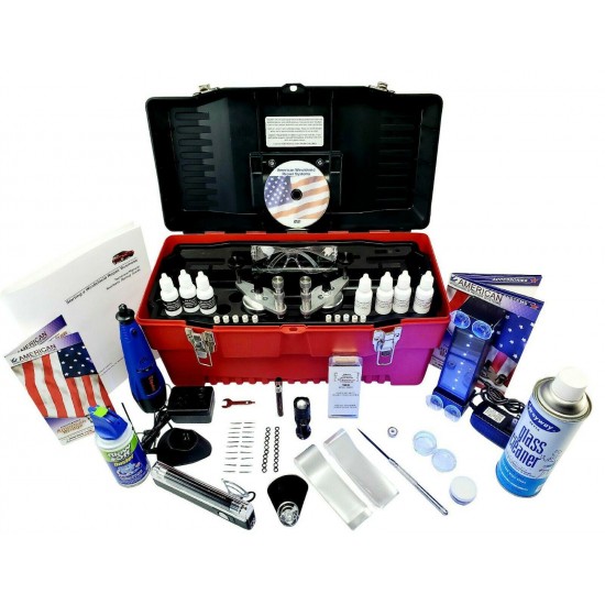 Windshield Repair kit Auto Glass Repair System (MASTER KIT with Delta UV Lamp